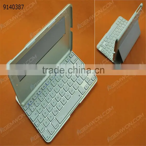 Bluetooth Keyboard for IPad Mini,silver Plastic Keyboard + Leather + pc Case Ultra-light and Thin Bluetooth Keyboard With 7color photo-4