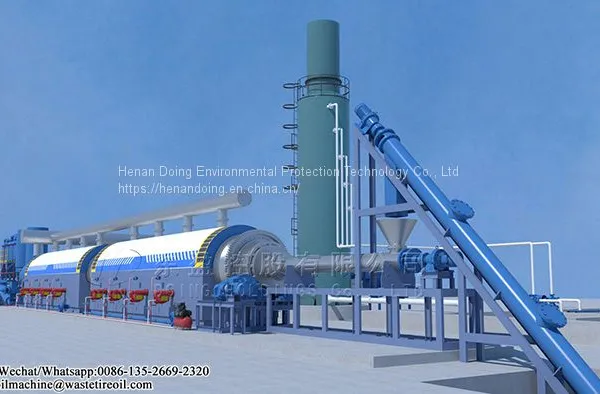 Waste Tire Pyrolysis Plant Plastic to Oil Pyrolysis Plant Solid Waste Treatment Recycling Machine photo-4