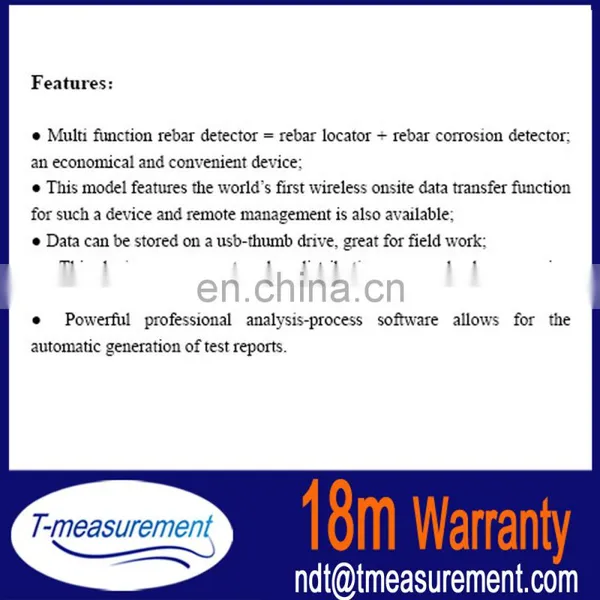 Pachometer Concrete Cover Rebar Reinforcement Covermeter photo-4