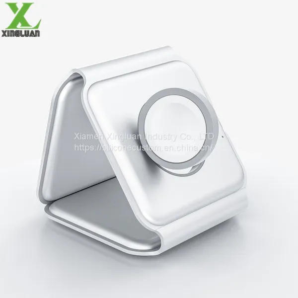 3in1 15W Foldable Fast Recharge Magnetic Wireless Duo Charger For IPhone & Smart Watch photo-2