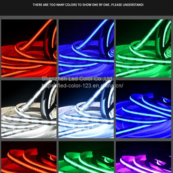 Custom LED COB High Flexibility DC24V 20W/M White PCB RGBW COB LED Strip Lights photo-4