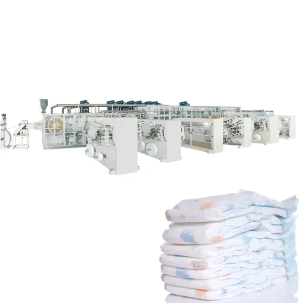 Full Servo Two-piece Pull up Baby Diaper Production Line Baby Diaper Machine Baby Diaper Making Machine photo-2