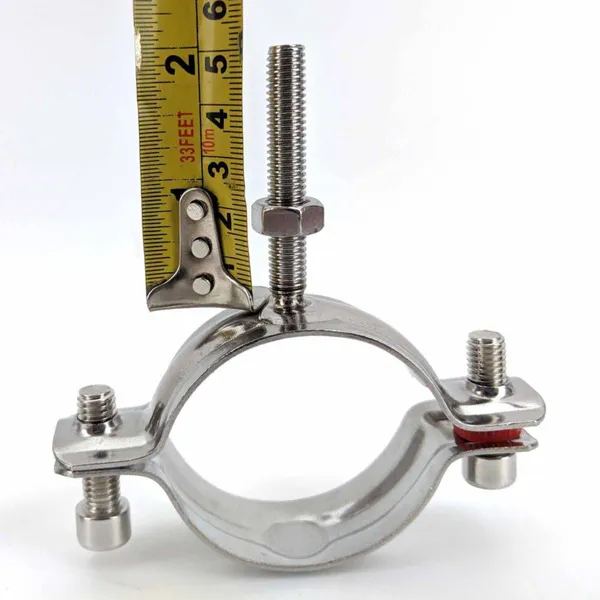 Adjustable Height Pipe Support, for Process Pipeline Installation, Pipe Hanging and Fixing, Steel Pipe Hoop, Pipe Clamp, Customizable Clips for Outer Diameters From 12 to 219 photo-2
