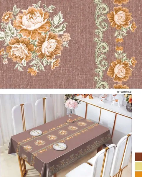 Fannel Back of Flower Oil Tablecloth Waterproof, Oil-proof, Easy to Clean, Perfect for Home Dining Tablecloth photo-4