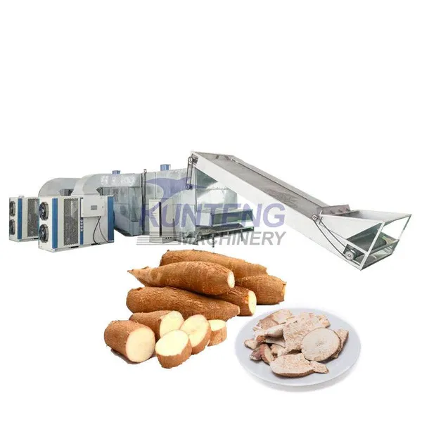 Automatic Root Vegetable Dryer Taro Konjac Cassava Drying Machine Dried Cassava Chips Processing Plant EPC