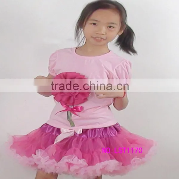 Red Flower Girl Pettiskirt Set Polka Dot Bloom Kids Outfits Mickey Spot Child Tutus Suit photo-5