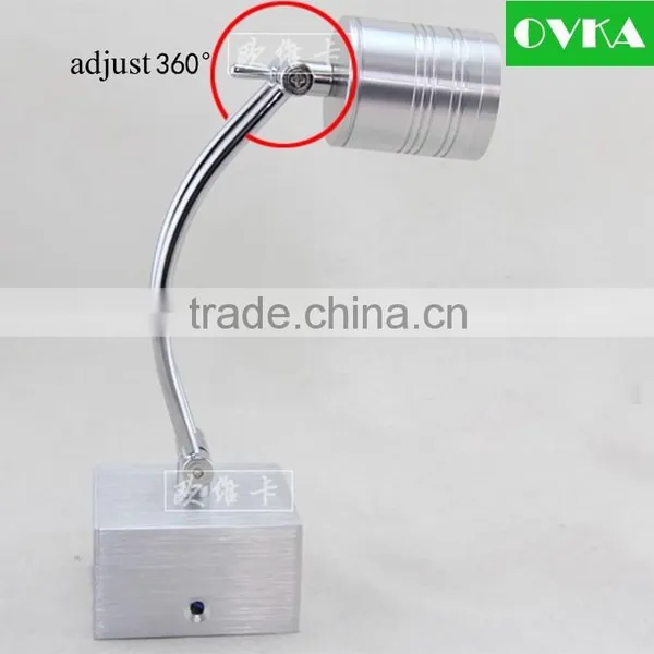 NEW! 3w 5w Hotel Bedside Light With Flexible Gooseneck LED Wall Light Reading Lamp 12V photo-2