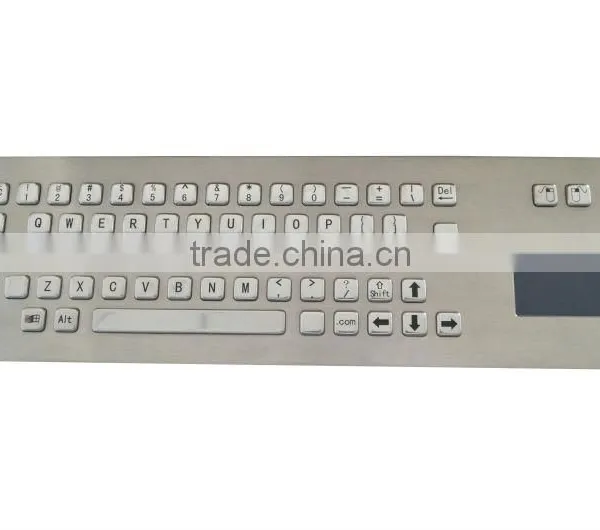 Black Metal Industrial and pc Computer Keyboard With Trackball or Touchscreen photo-5