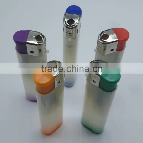 2016 Hot Sale Colored Pusher Electronic Disposable Creamy Lighter photo-3