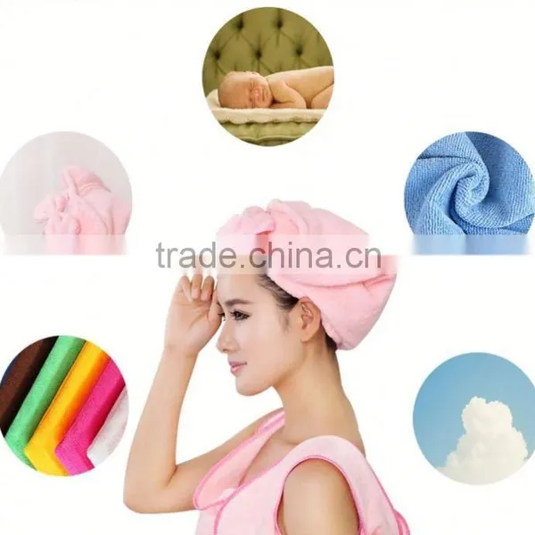 [LJ Towel] 2PCS Microfiber Hair Drying Towel Shower Cap photo-3