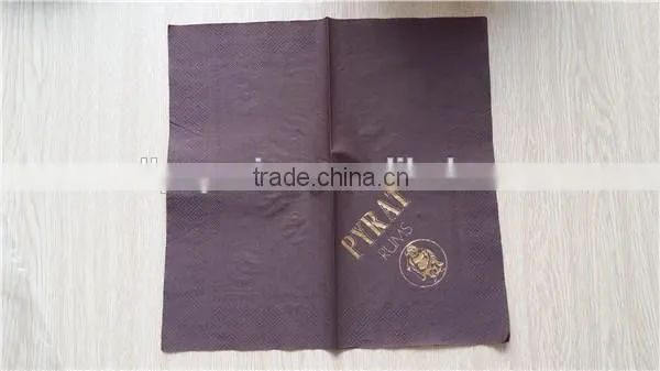 100% Virgin Wood Pulp Dyeing Napkins Logo Printed photo-2