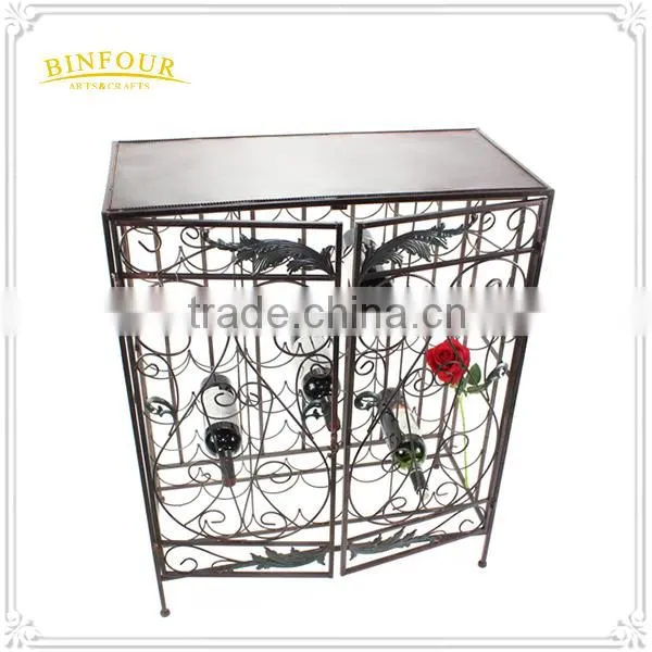 Metal Decorative Wall Mounted Wine Holder Wine Bottle Display photo-5