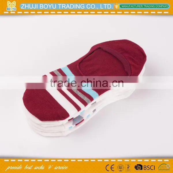 BY-161008 Lady Acrylic Woman Loafer Non-Slip Invisible Low Cut Boat Socks With Lurex photo-3