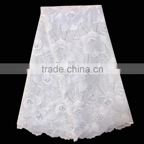 New Design Embroidery Lace Fabric Wholesale Swiss Properties of Lace Fabric