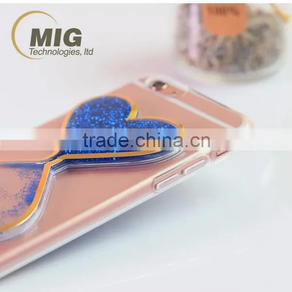 Soft TPU Material Phone Case for Iphone 6 6S in 3D Heart-shaped Mystery Quicksand Design photo-5