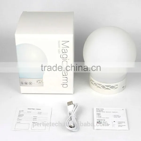 Cordless Rechargeable Color Changing Bluetooth Smart Led Table Lamp Speaker photo-6