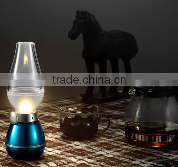 New Traditional Retro Vintage LED Table Lamp USB Rechargeable Blowing Control Night Light Lamp Fancy Table Lamp Room Decoration photo-6