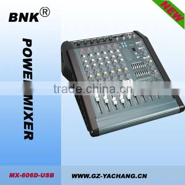 6 Channel Power Mixer Amplifier