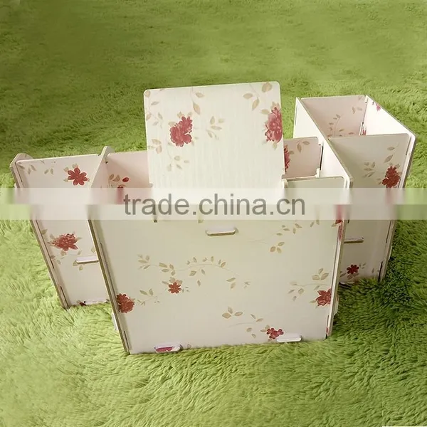 China Home&office Eco-friendly Foldable Wooden/plastic Desktop Storage Box photo-4