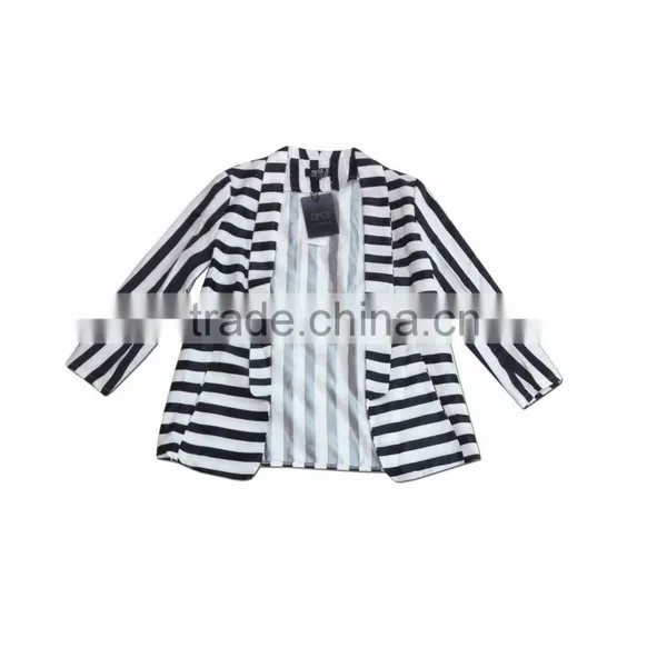Leisure Suit Coat of Strapped Knited Fabric for Lady