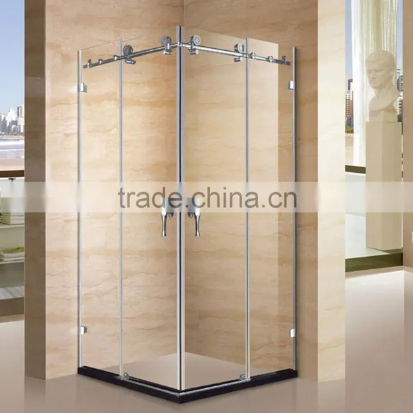 Stainless Steel Door Design Hanging Rollers 10mm Glass Shower Door D31A photo-3