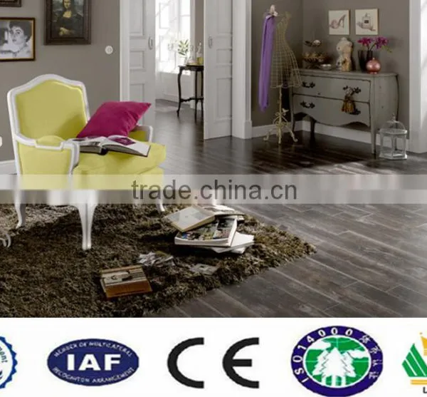 12mm Grey Ac4 Click-lock System Laminate Wooden Flooring photo-5
