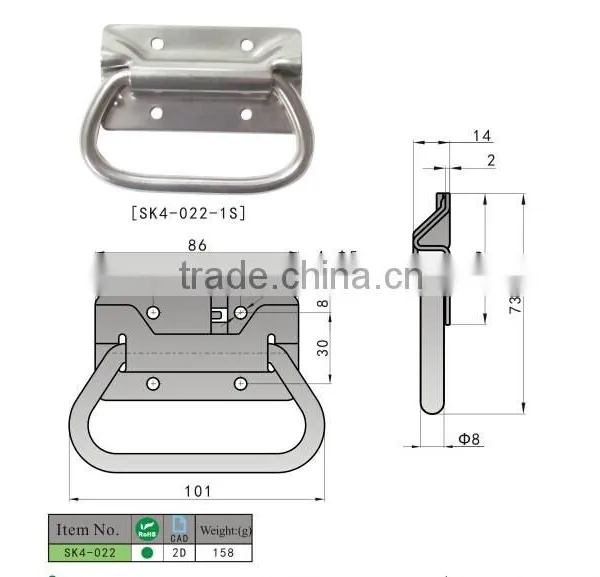 SK4-022-1S Industrial Door Pull Handle / Foldable Handle photo-3