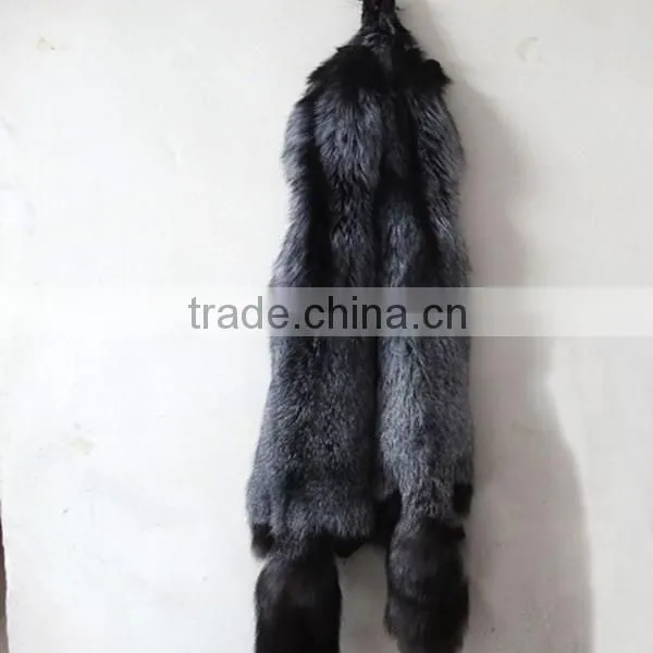 Top Quality Natural Color Fox Fur Silver Fox Fur Skin photo-2