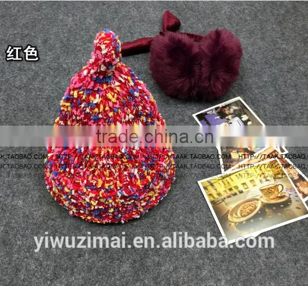 South Korea Knitted Candy Color Pointed Cap Warm Thickening Couples Hat photo-6