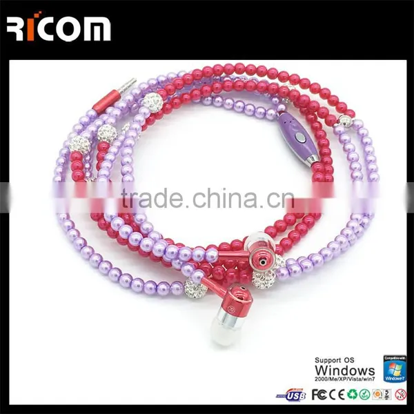Unique Design Jewelry Necklace Earphone for Gift,promotion and Retail---EO3007 photo-6