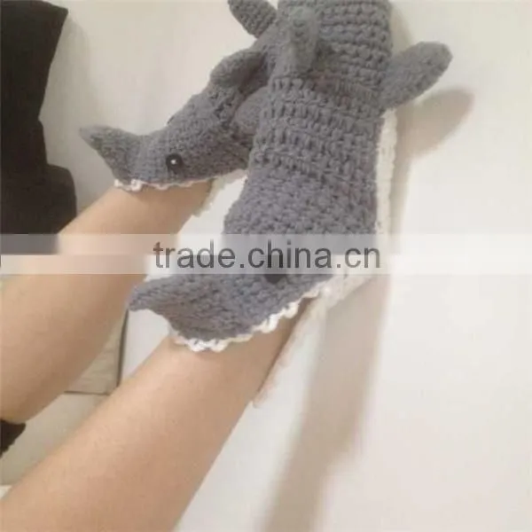 Shark Slipper Booties With Teeth and Fins photo-4