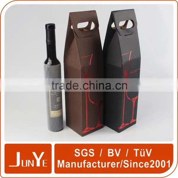 Corrugated Portable Custom Paper Wine Bottle Packaging Design photo-3