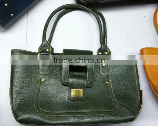 Green Coloured Leather Ladies Hand Bags photo-3
