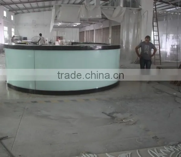 3d Hotel Interior Design Curved Counter Design/ Reception Desk photo-3