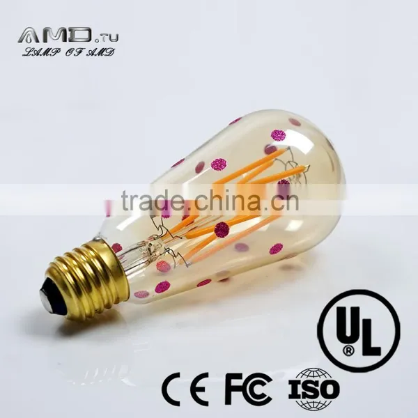 Edison Shape Warm White Light Bulbs 2700K E27/E26/B22 4W/6w St64 ST58 A19 G80 G95 Led Filament Bulb,LED Filament Bulbs photo-3