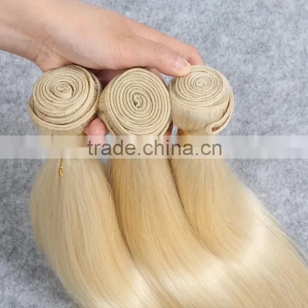 Wholesale Indian Hair #613 Blonde Hair Weft for Reseller photo-3