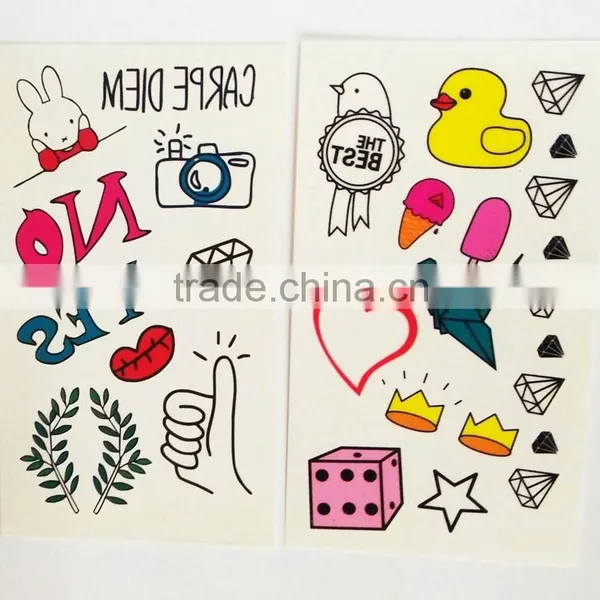 Custom Small Size Cute Cartoon Tattoo Waterproof Tattoo Sticker photo-4