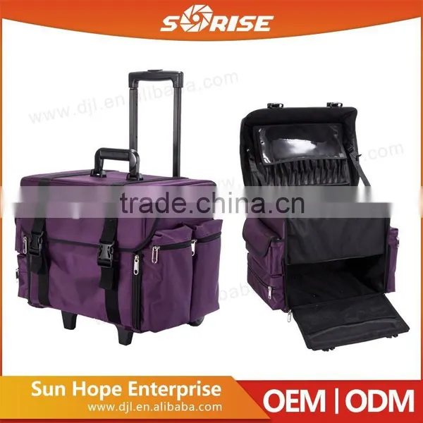 China Wholesale Black Nylon Rolling Station Makeup Case photo-4
