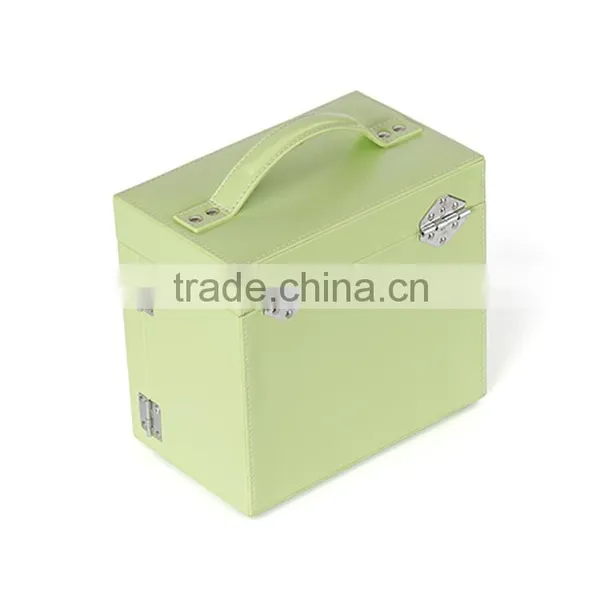 Wholesale Portable PVC Leather Empty Cosmetic Case Makeup Vanity Box With Mirror photo-2