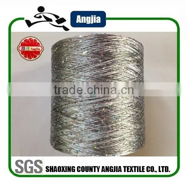 Fancy Polyester Spun Sequin Yarn for Sweater Scarf Knitting photo-5