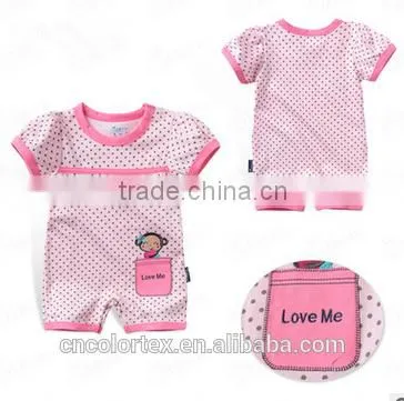 2016 New Style Baby Girls Cute Embroidery Short Sleeve Romper Creeper photo-3