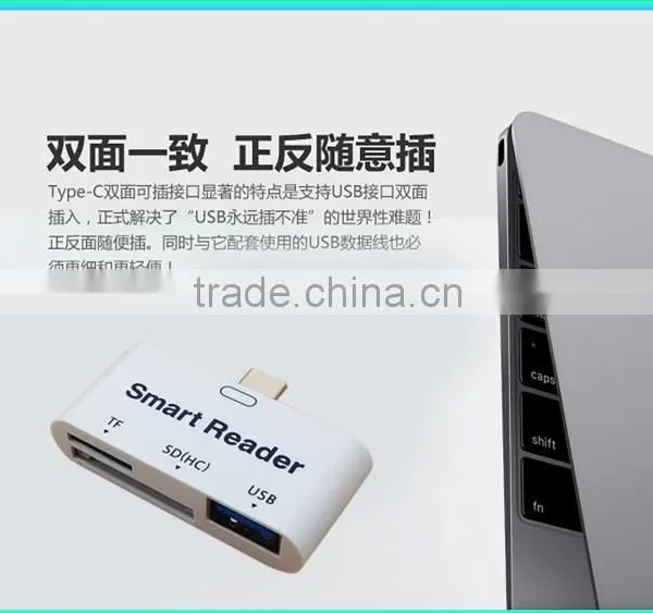 USB 3.1 Type C USB-C to USB 3.0 Female OTG Adapter & TF SD Smart Card Reader For PC Laptop Tablet Macbook photo-5