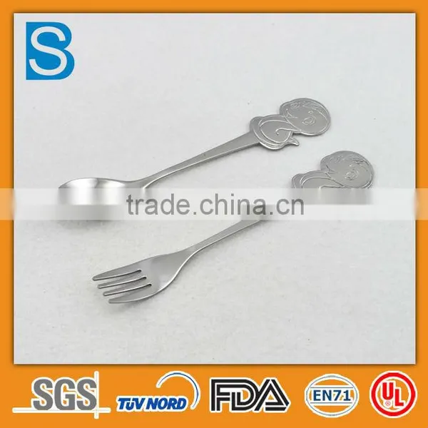 Cartoon Handle Stainless Steel Fork Spoon photo-6