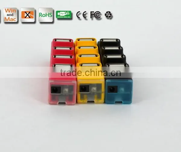 Hi-speed 4 Port MINI Colorful USB 2.0 HUB 480MbPS For PC Laptop Computer photo-2
