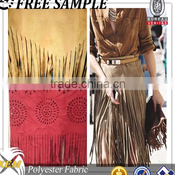 Fashion Fabric Tassel Fringe for Dresses Fringe Trim Suede Fabric