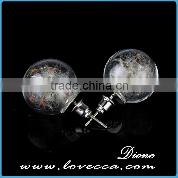Hot Selling Creative Romantic Glass Cover Dandelion Seed Necklace photo-5