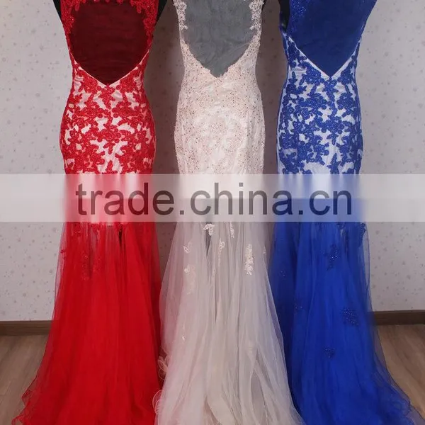 Elegant Beautiful Embroidery Transparent Back Design Elegant Evening Summer Dresses photo-6