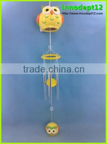 Owl Shape Hanging Ceramic Wind Chime