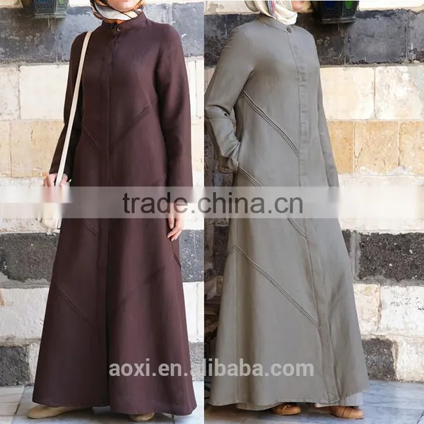 Oem Supplier Split Side Fashion Design Long Sleeve Pearl Chiffon Muslim Women Party Dress photo-6