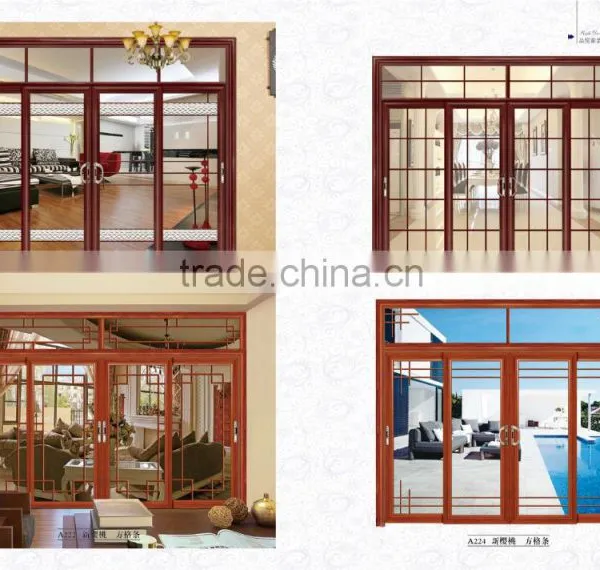 2016 New Products Wooden House Aluminum Glass Sliding Windows and Doors Made in China